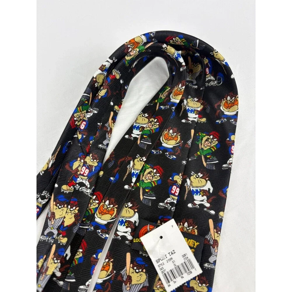 Looney Tunes Sport Taz Baseball Necktie NWT Warner Bros Novelty Tie VTG 1998